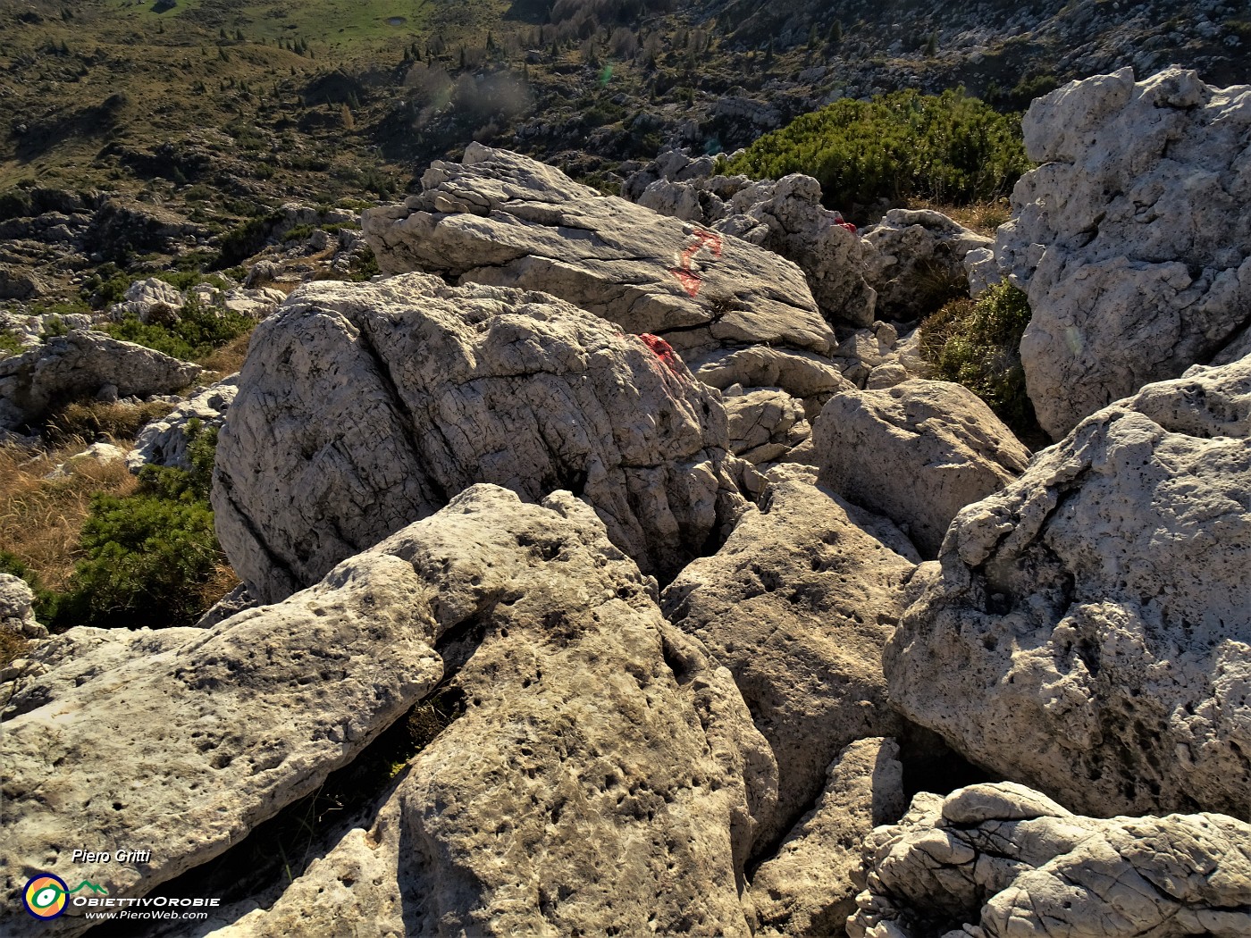 72 Scendiamo dall'impegnativo sentiero raccordo da Cima Croce alle Baite d'Alben.JPG